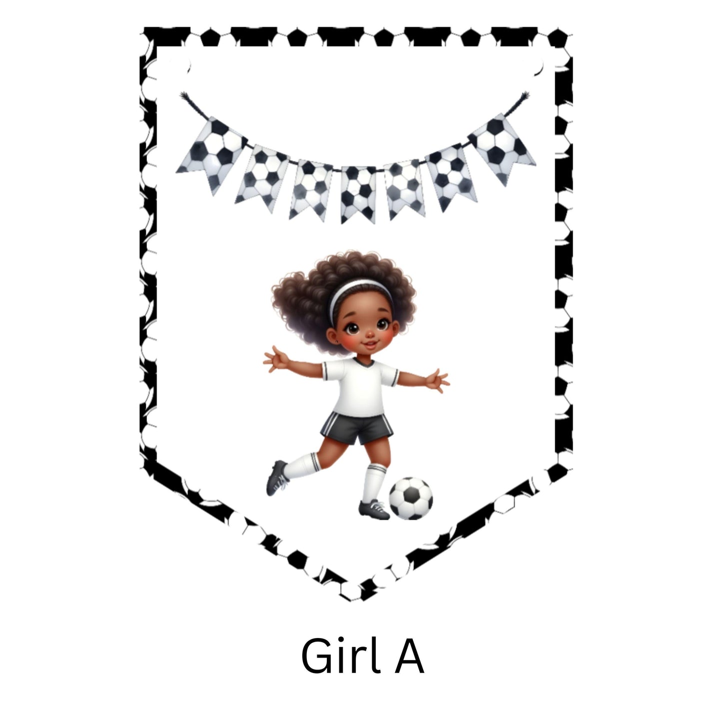 Football Themed Personalised Birthday Garland – Name & Player Party Bunting