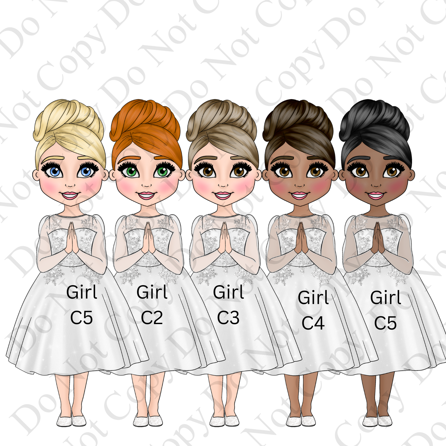 Personalised First Holy Communion Card for Girl – Elegant Floral & Gold Design