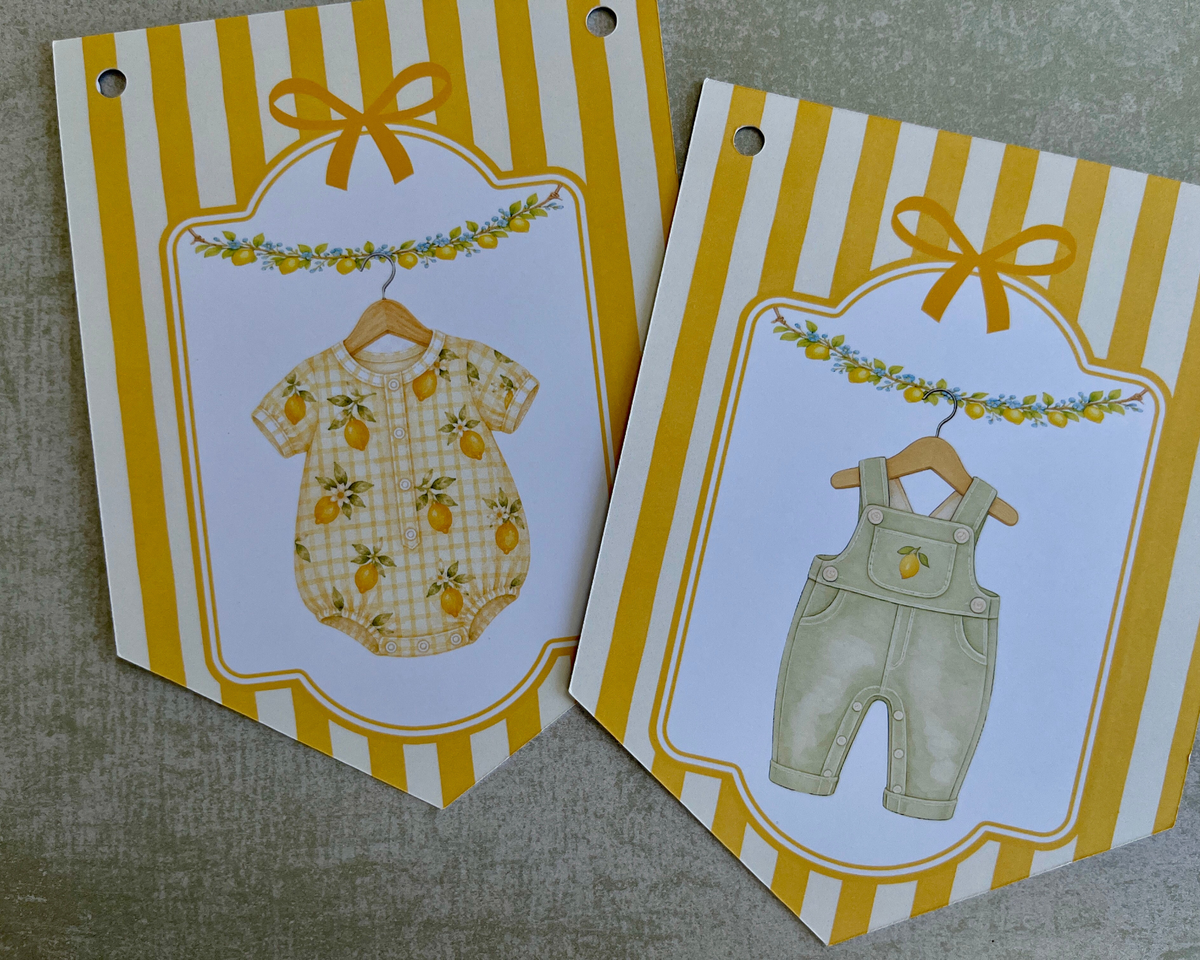 Lemon Baby Shower Bunting