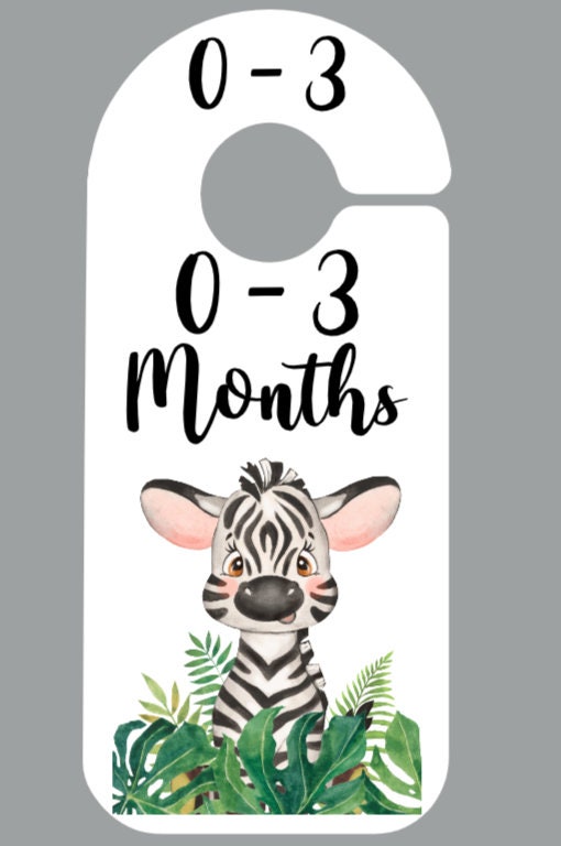 Safari Animal Baby Clothes Age Dividers – Nursery Wardrobe Organisers