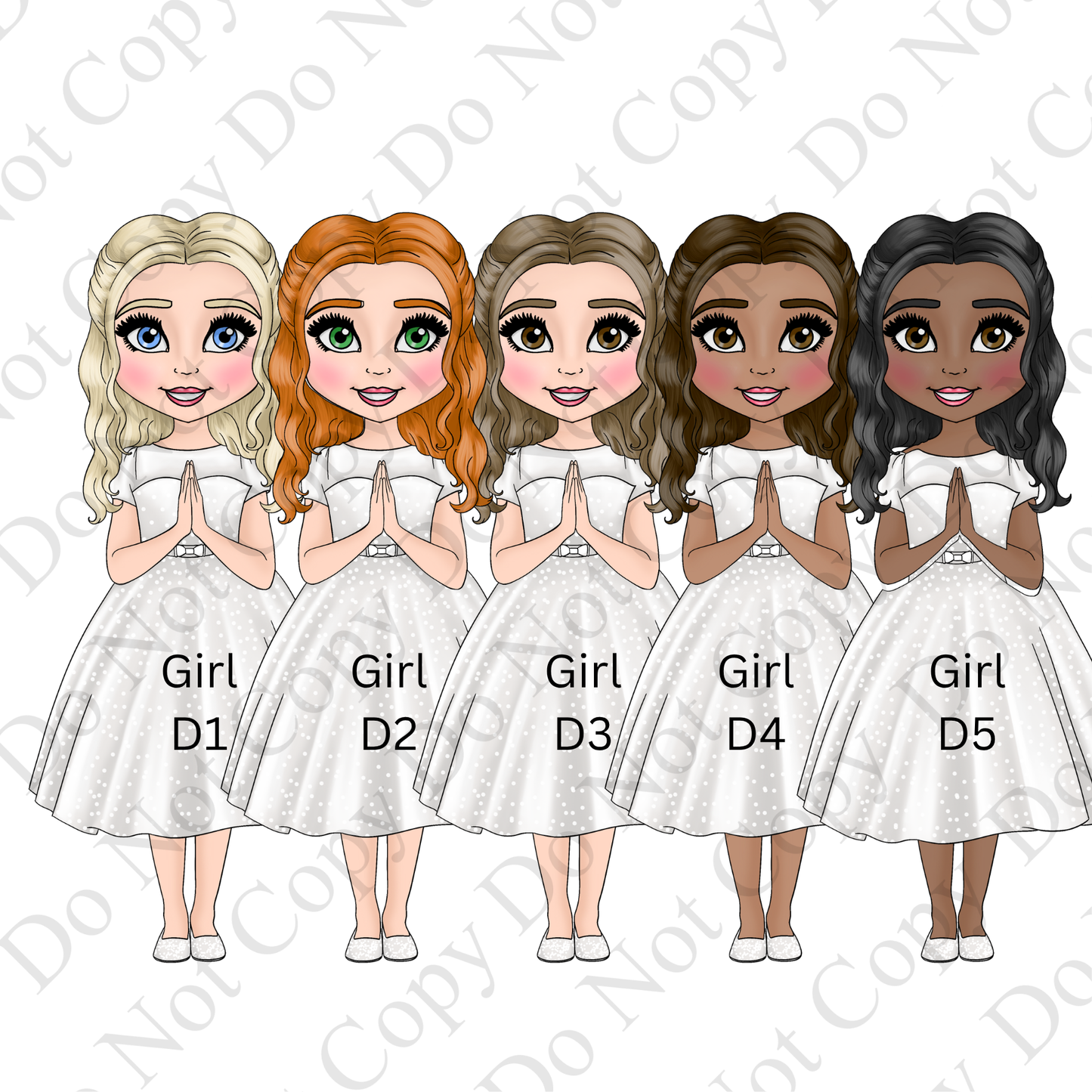 Personalised First Holy Communion Card for Girl – Elegant Floral & Gold Design