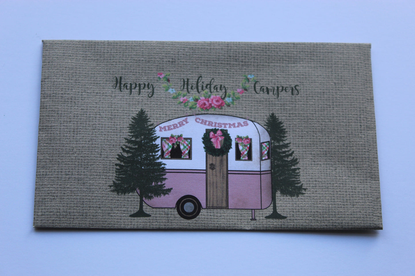 Caravan-Themed Christmas Envelopes – Set of 5 Vintage Holiday Designs