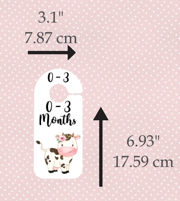 Farm Yard Animal Baby Clothes Age Dividers – Nursery Wardrobe Organisers