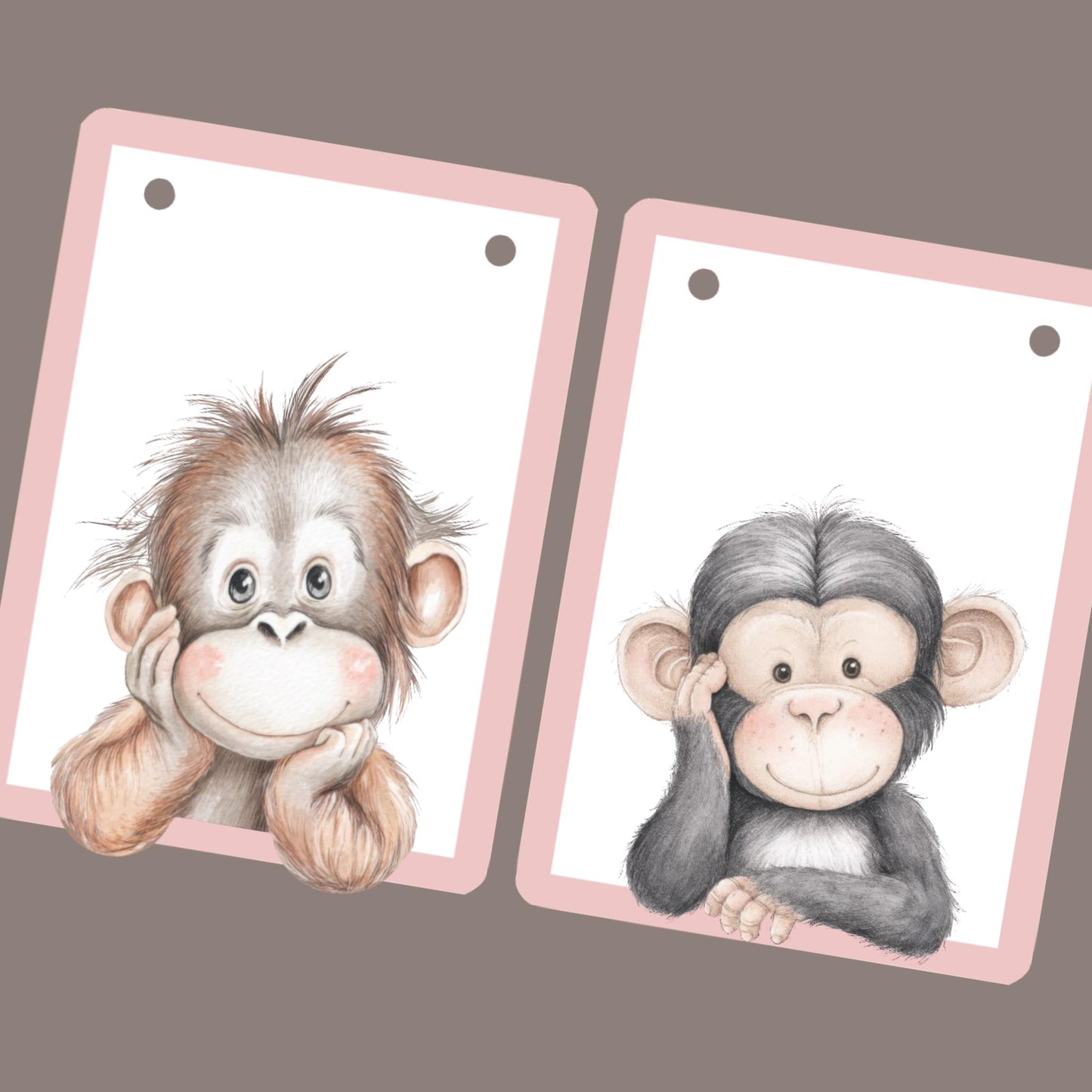 Jungle Animal Portrait Bunting Banner – Safari Birthday Party Decoration