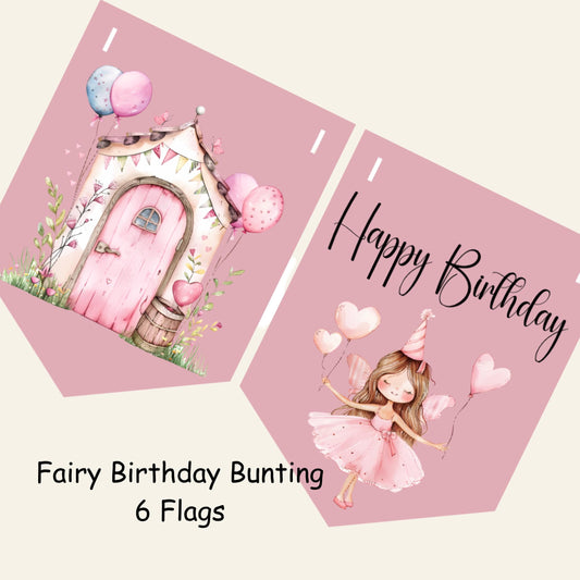 Happy Birthday Fairy Bunting – Handmade Children’s Party Garland