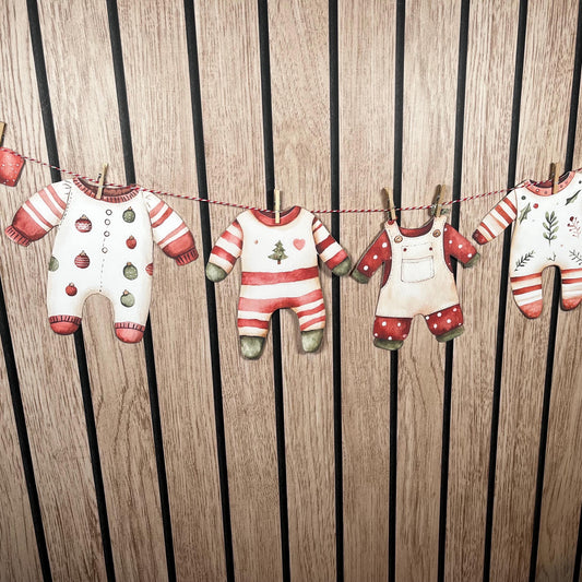 Christmas Baby Shower Bunting – Santa, Gingerbread & Winter Themes