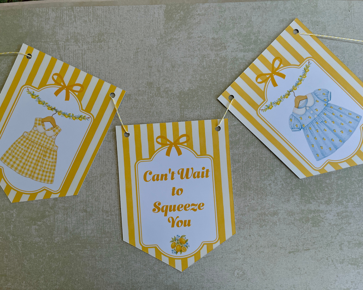 Lemon Baby Shower Bunting