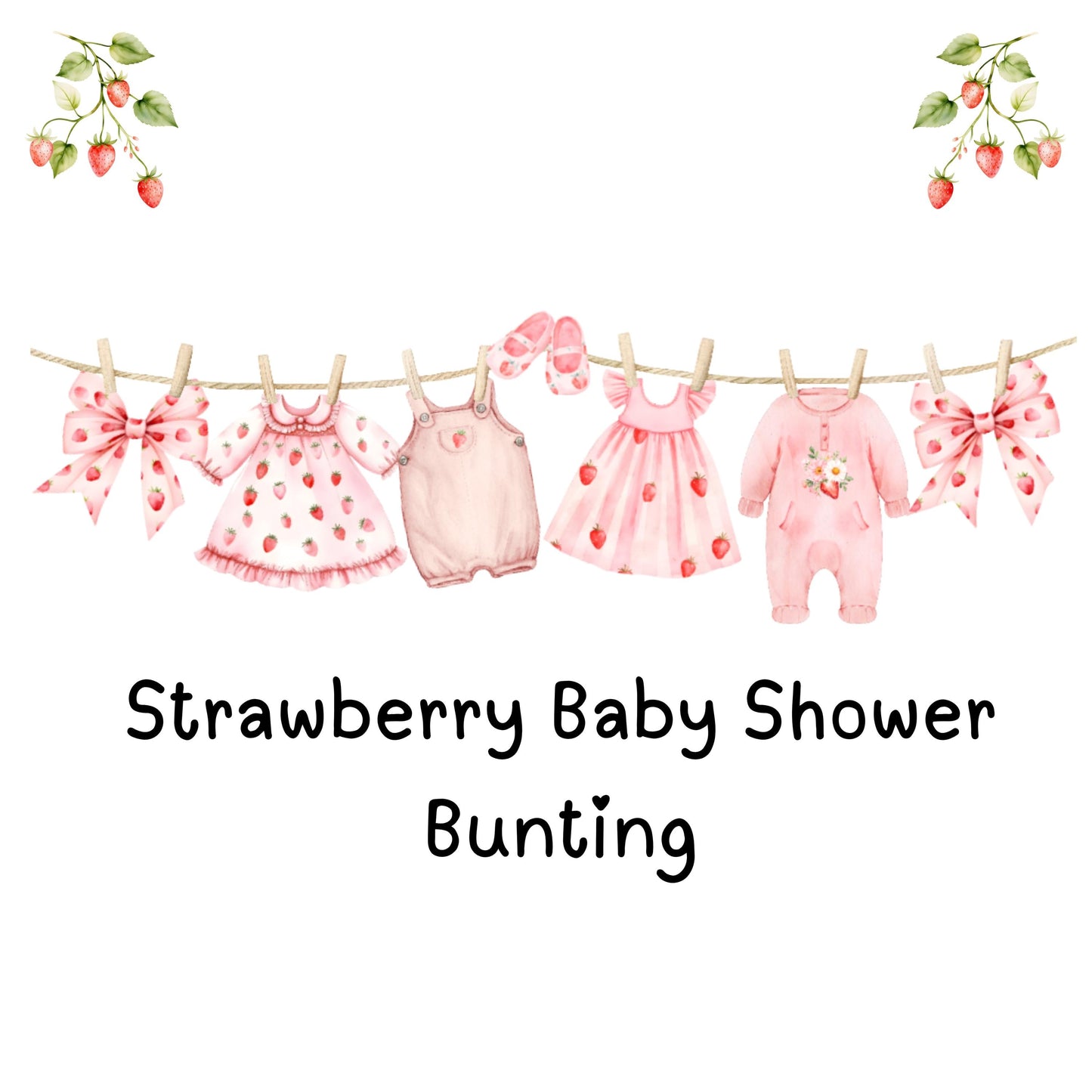 Strawberry Baby Bunting – Baby Clothes Garland for Baby Shower