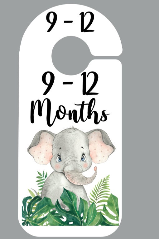 Safari Animal Baby Clothes Age Dividers – Nursery Wardrobe Organisers