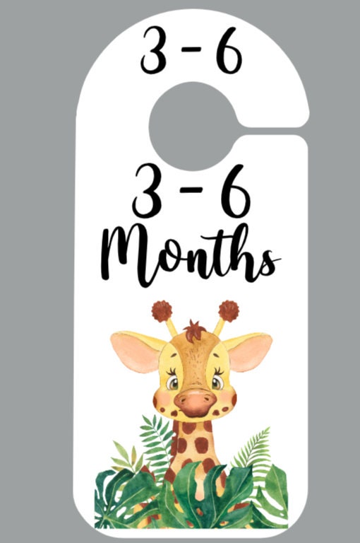 Safari Animal Baby Clothes Age Dividers – Nursery Wardrobe Organisers