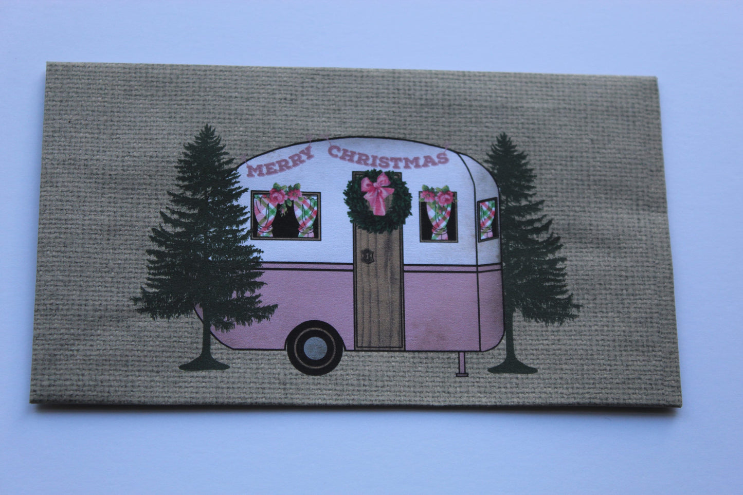 Caravan-Themed Christmas Envelopes – Set of 5 Vintage Holiday Designs