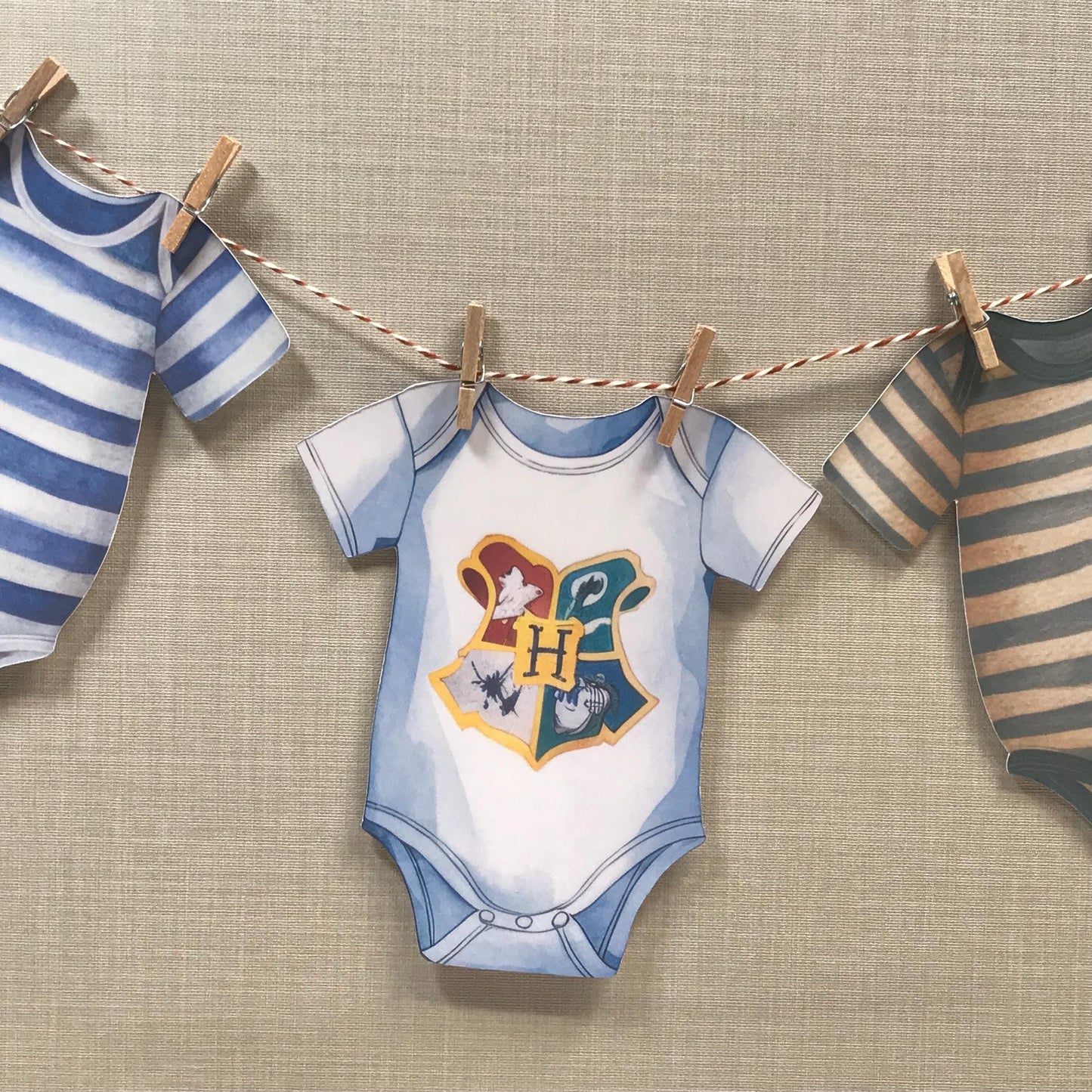 Baby Wizard Baby Shower Bunting – Magical Baby Clothes Garland