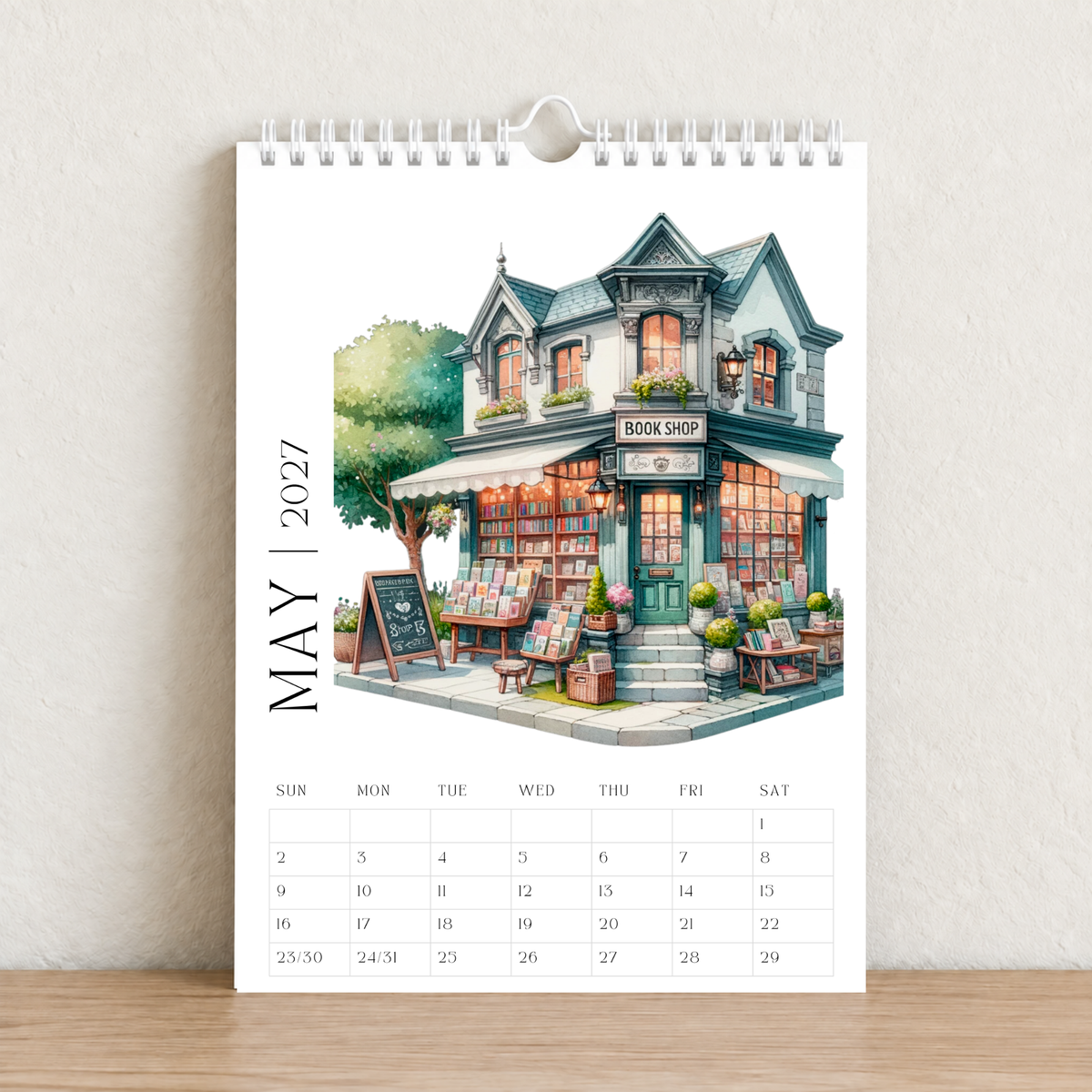 The Book Shop 2027 A4 Wall Calendar