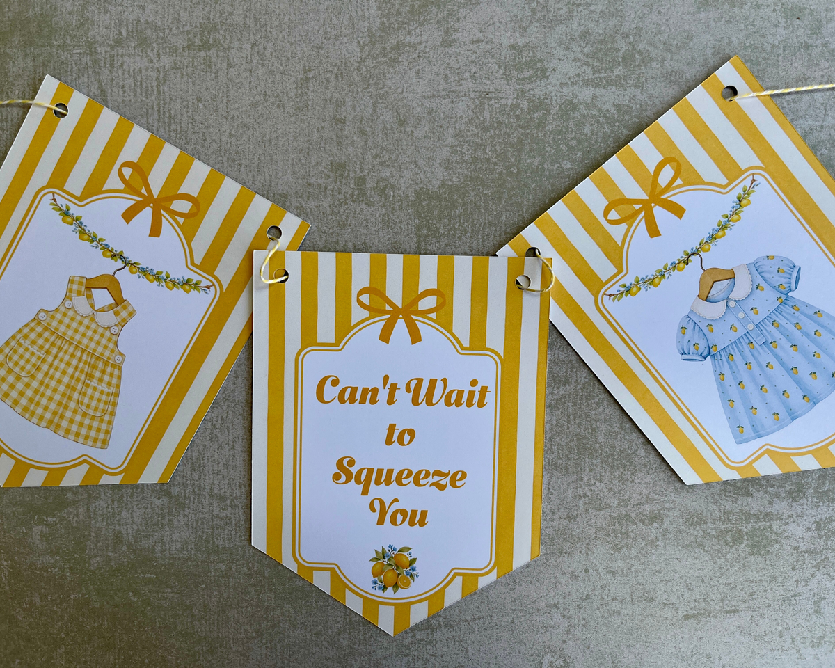 Lemon Baby Shower Bunting