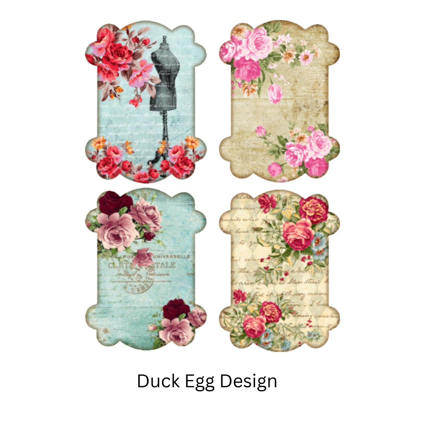 Ribbon and Thread Organizer Spool Cards – Vintage and Floral Styles