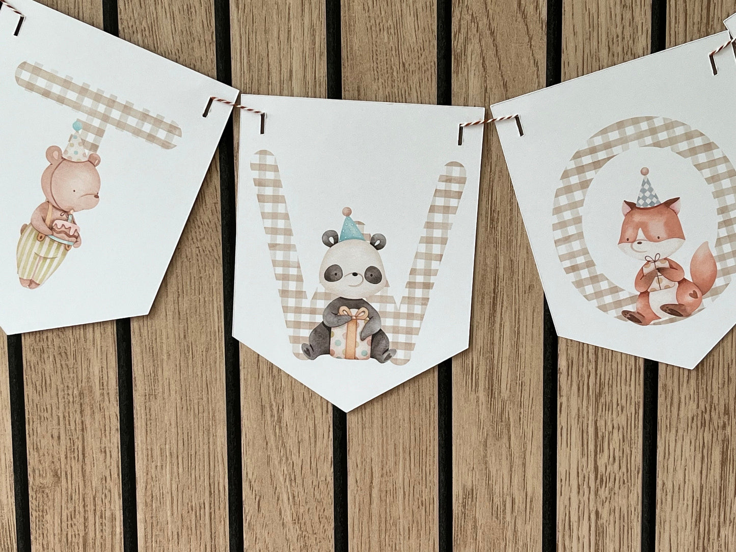 Birthday Animals Bunting  Children’s Birthday Garland (Ages 1–3)