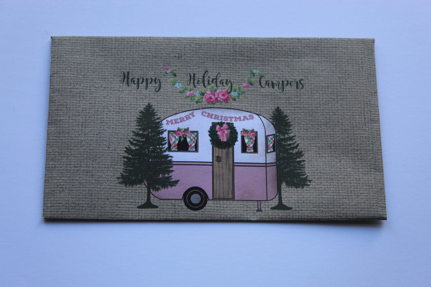 Caravan-Themed Christmas Envelopes – Set of 5 Vintage Holiday Designs