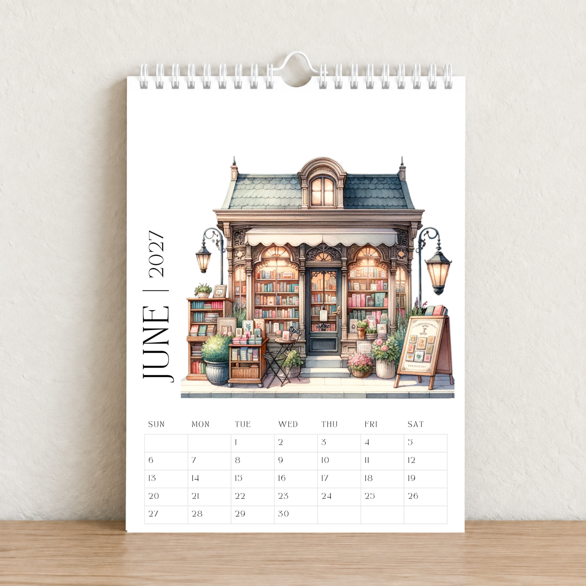The Book Shop 2027 A4 Wall Calendar