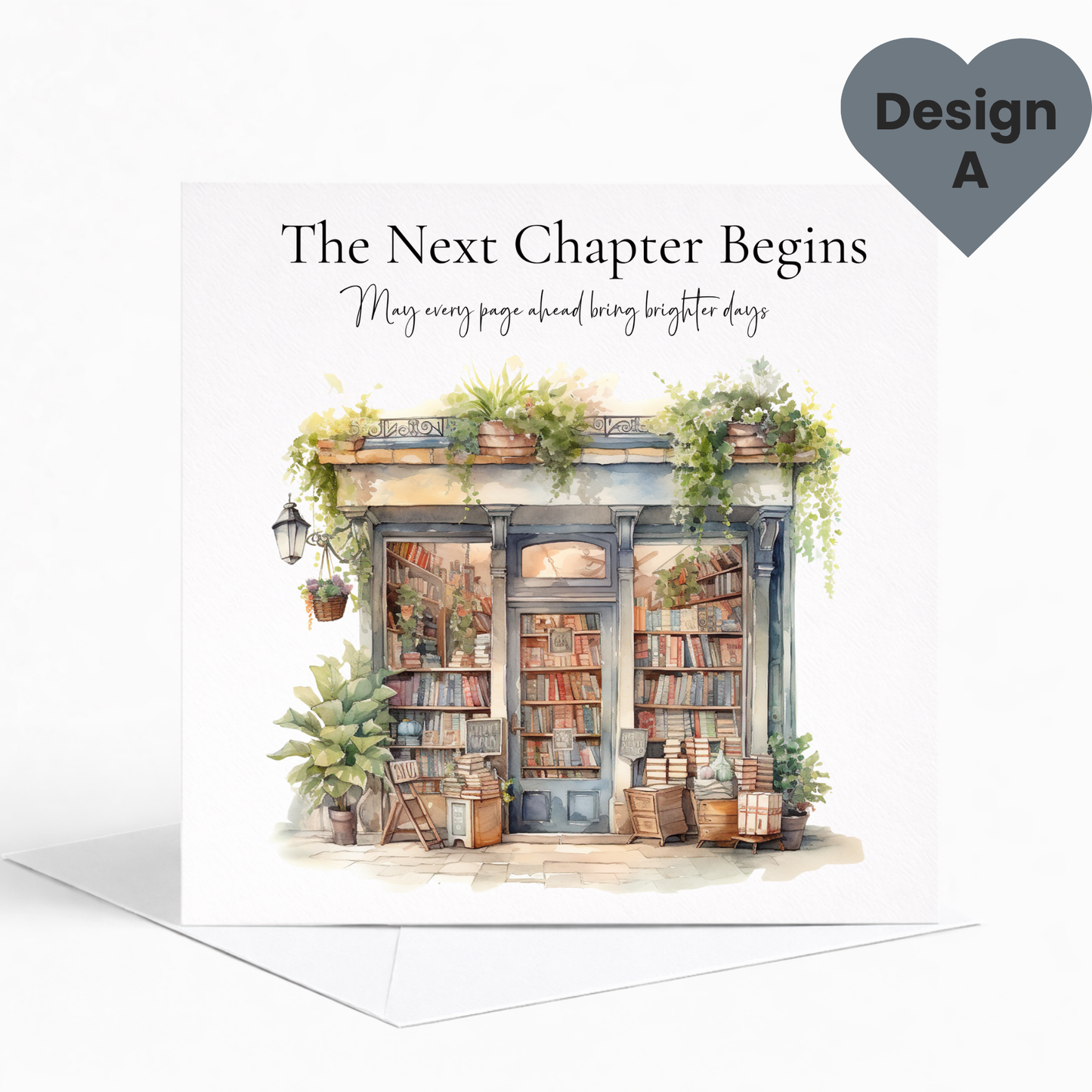 Book Lover Greeting Card, Bookshop Card, Birthday, Get Well & Retirement Card