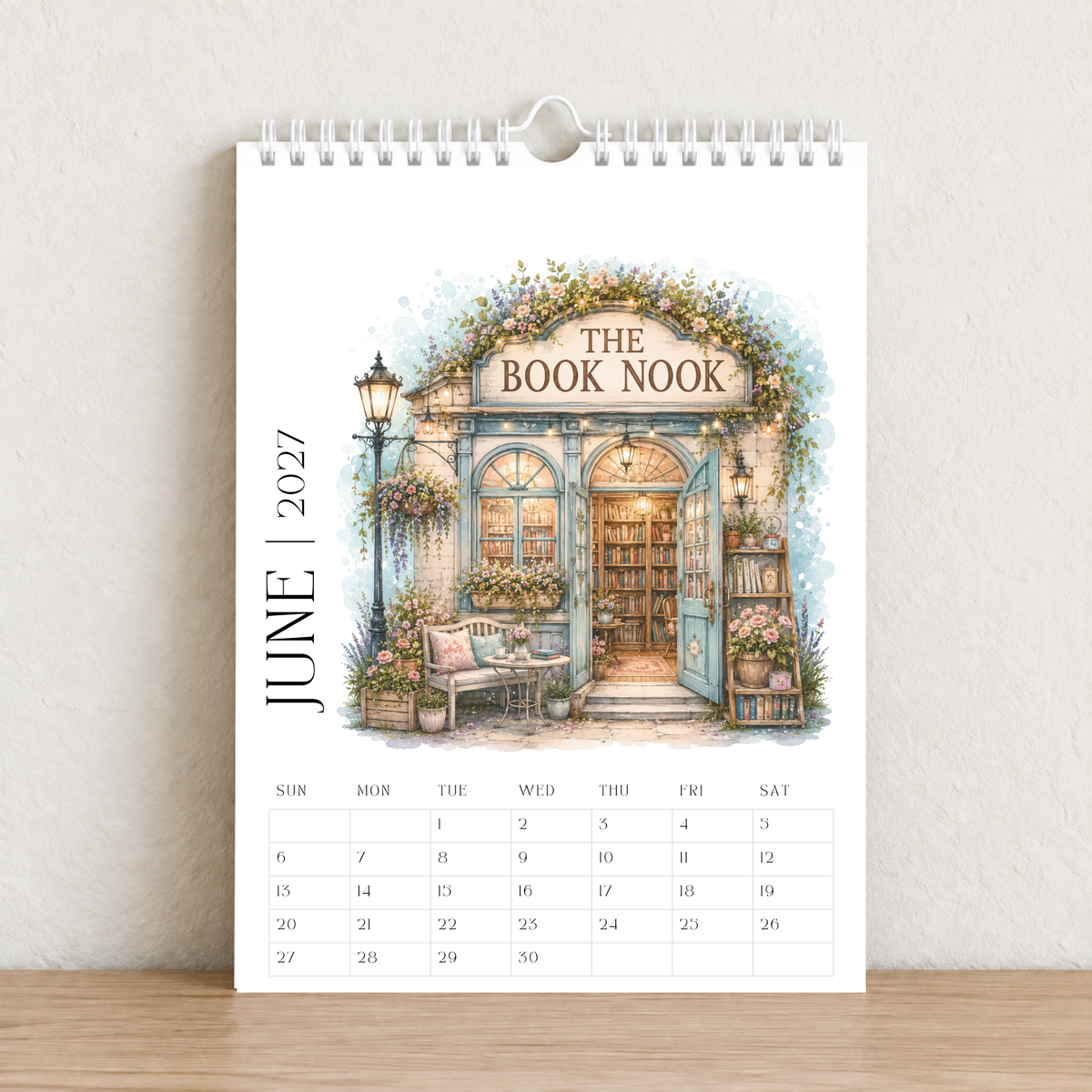 The Book Nook 2027 A4 Wall Calendar