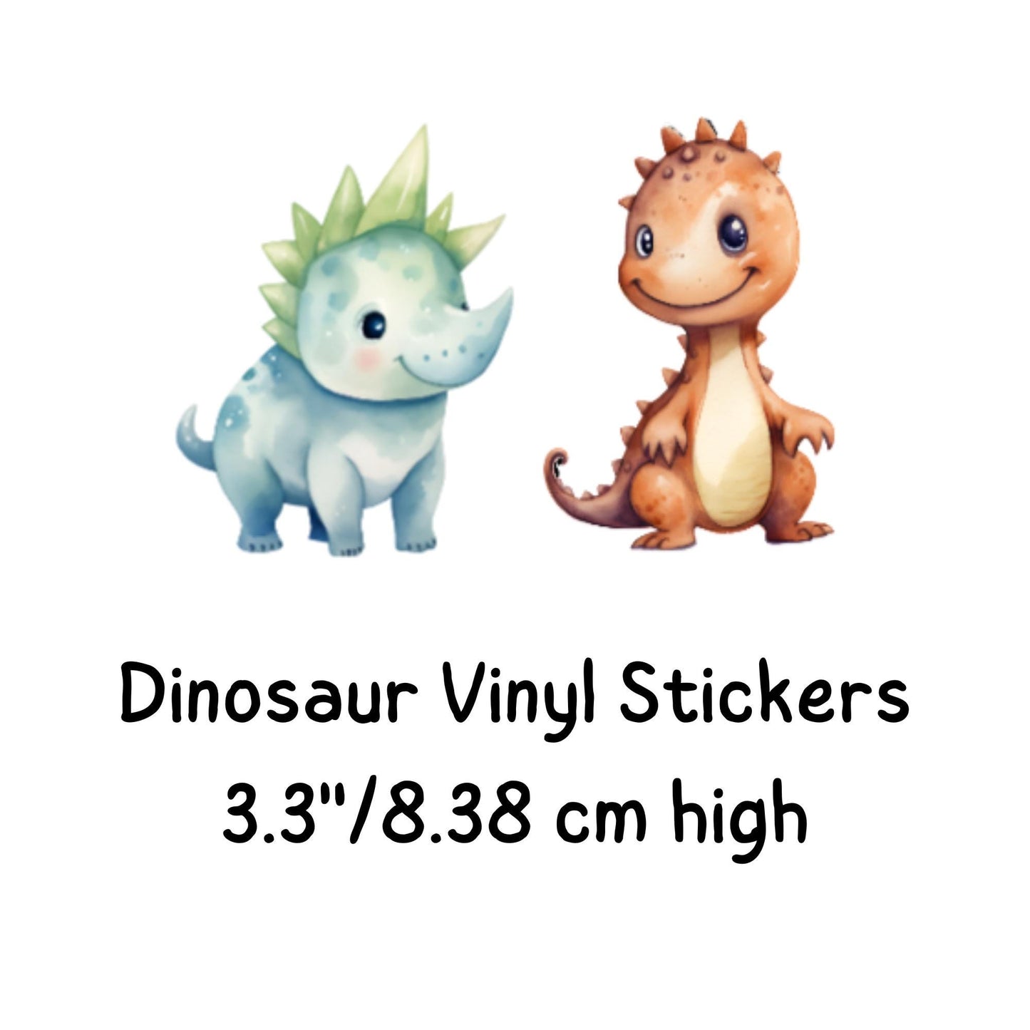 Dinosaur Vinyl Wall Stickers Set – Nursery & Bedroom Décor – Matt or Glossy Finish