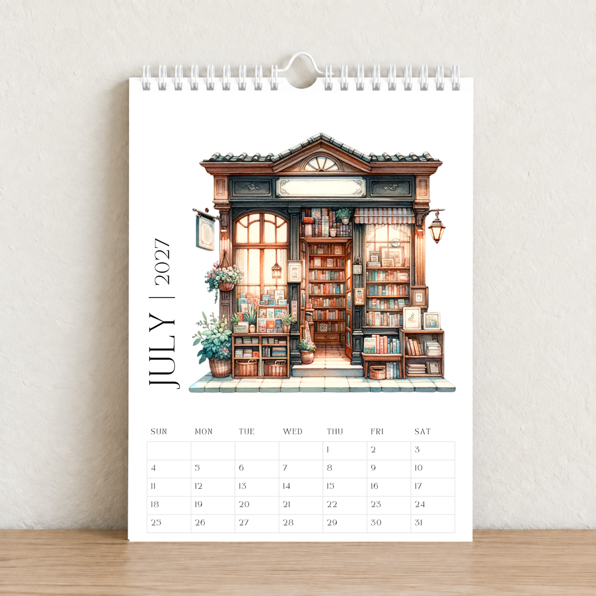 The Book Shop 2027 A4 Wall Calendar