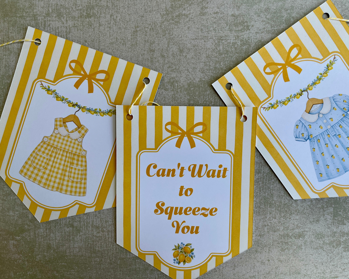 Lemon Baby Shower Bunting
