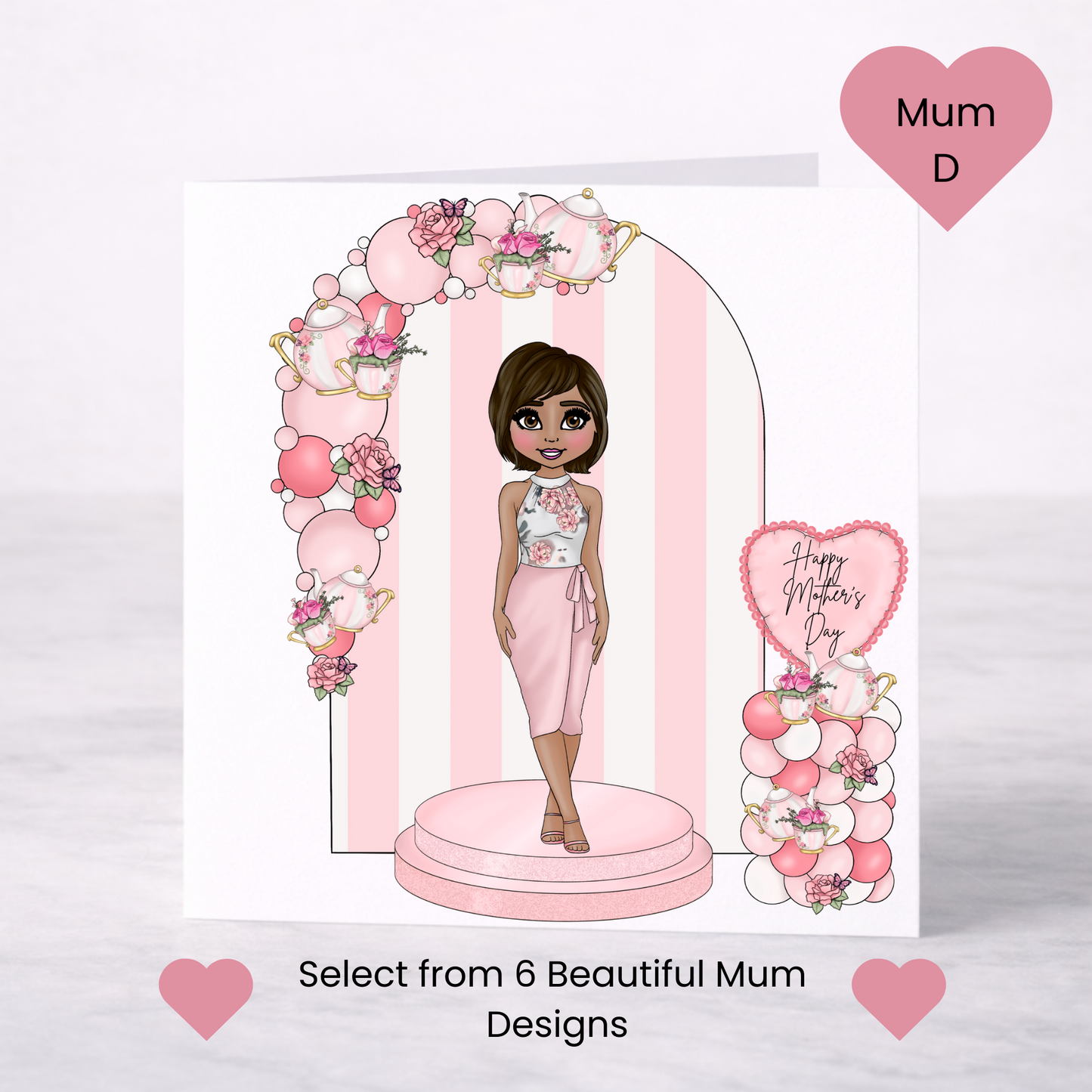 Elegant Floral Mother’s Day Card – Choice of 6 Mum Designs
