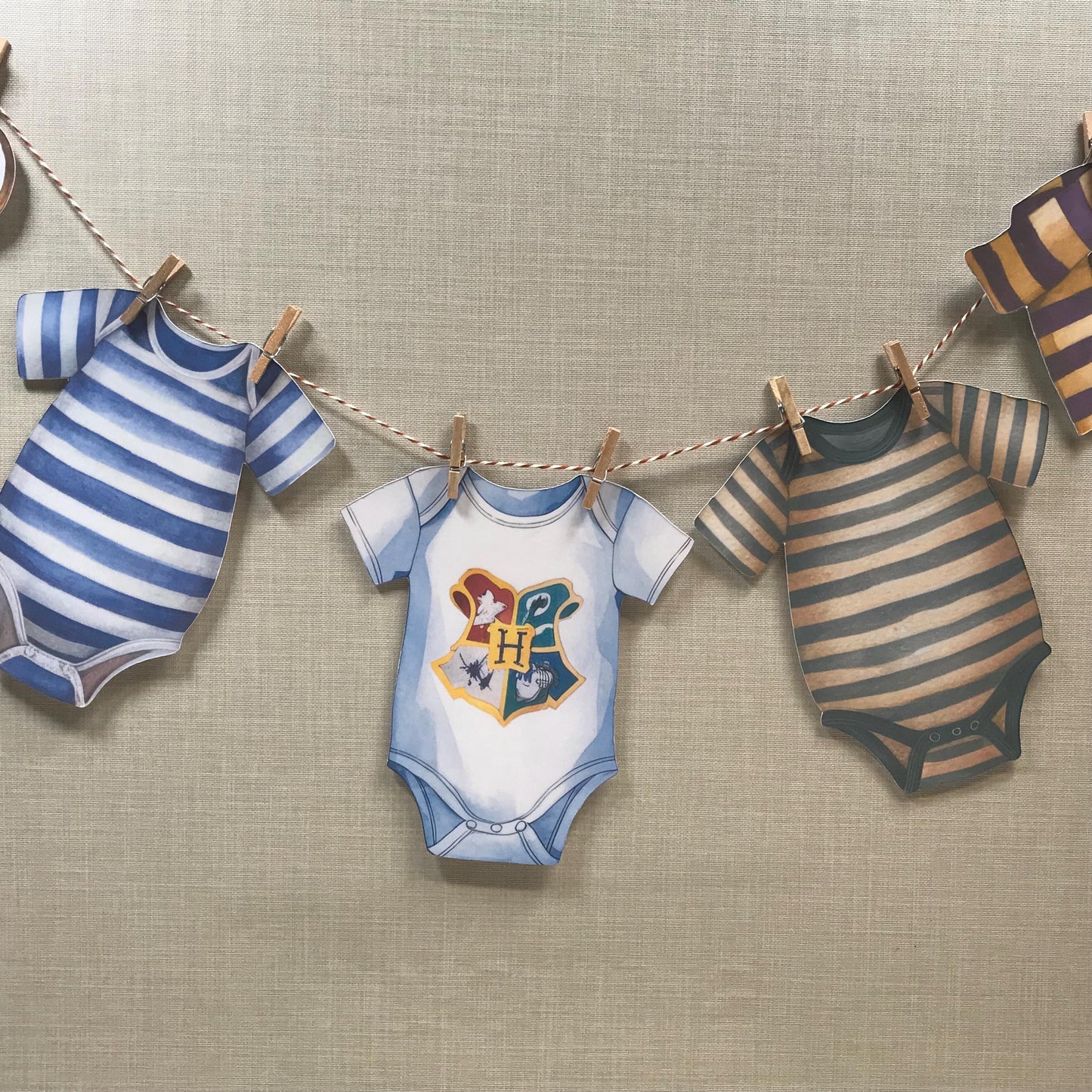 Baby Wizard Baby Shower Bunting – Magical Baby Clothes Garland