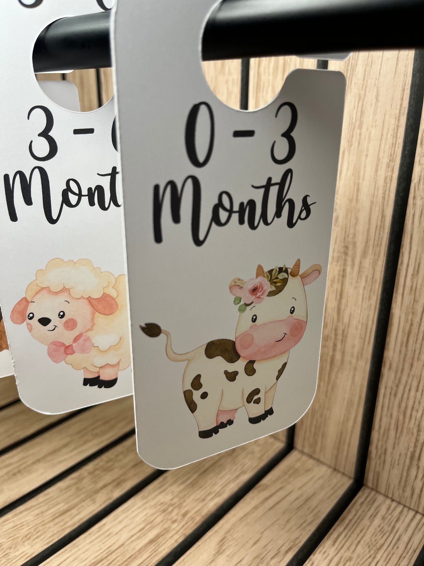 Farm Yard Animal Baby Clothes Age Dividers – Nursery Wardrobe Organisers