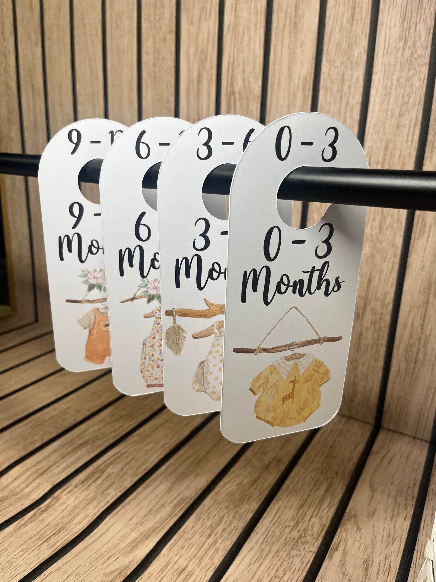 Watercolour Boho Baby Clothes Age Dividers – Nursery Wardrobe Organisers