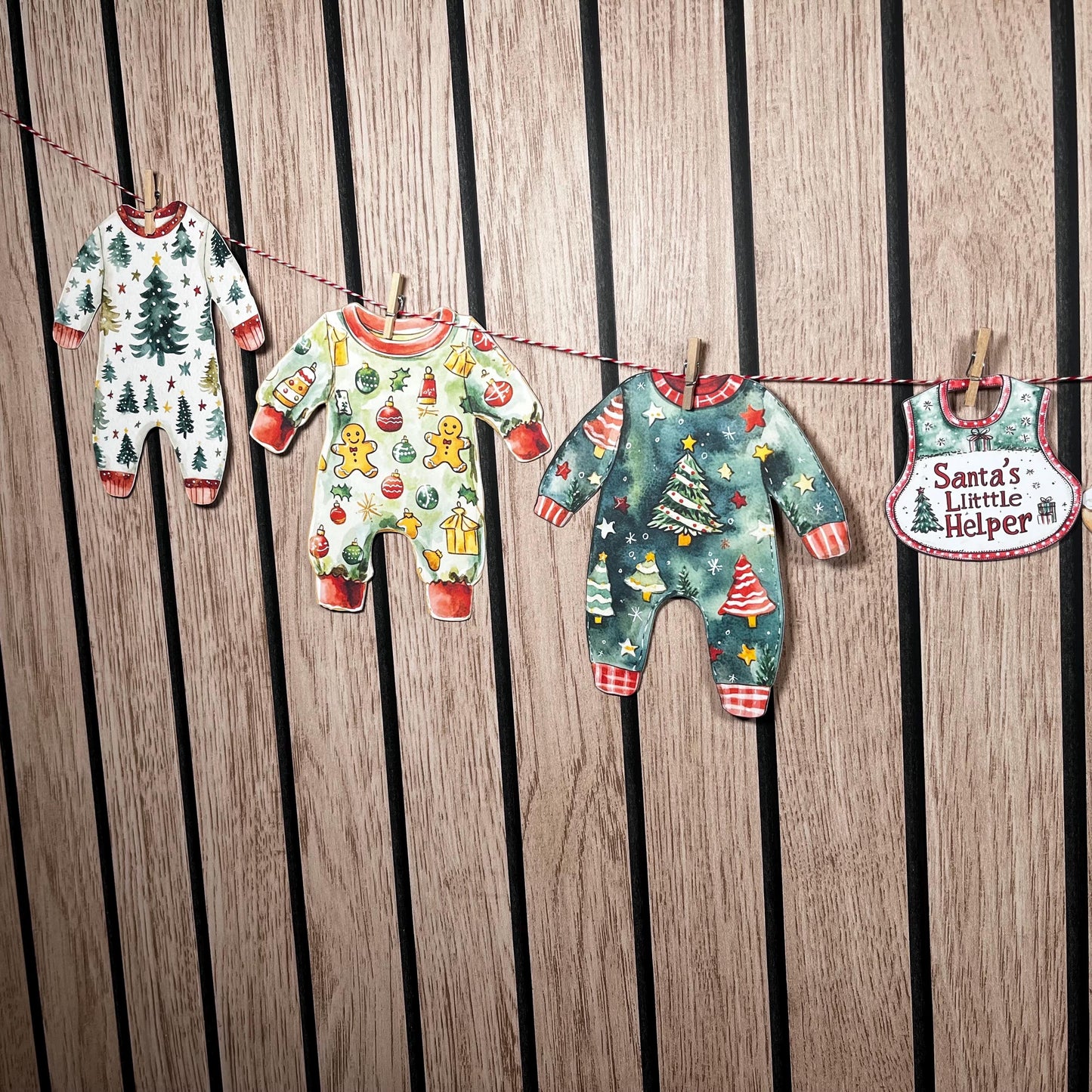 Christmas Baby Shower Bunting – Santa, Gingerbread & Winter Themes