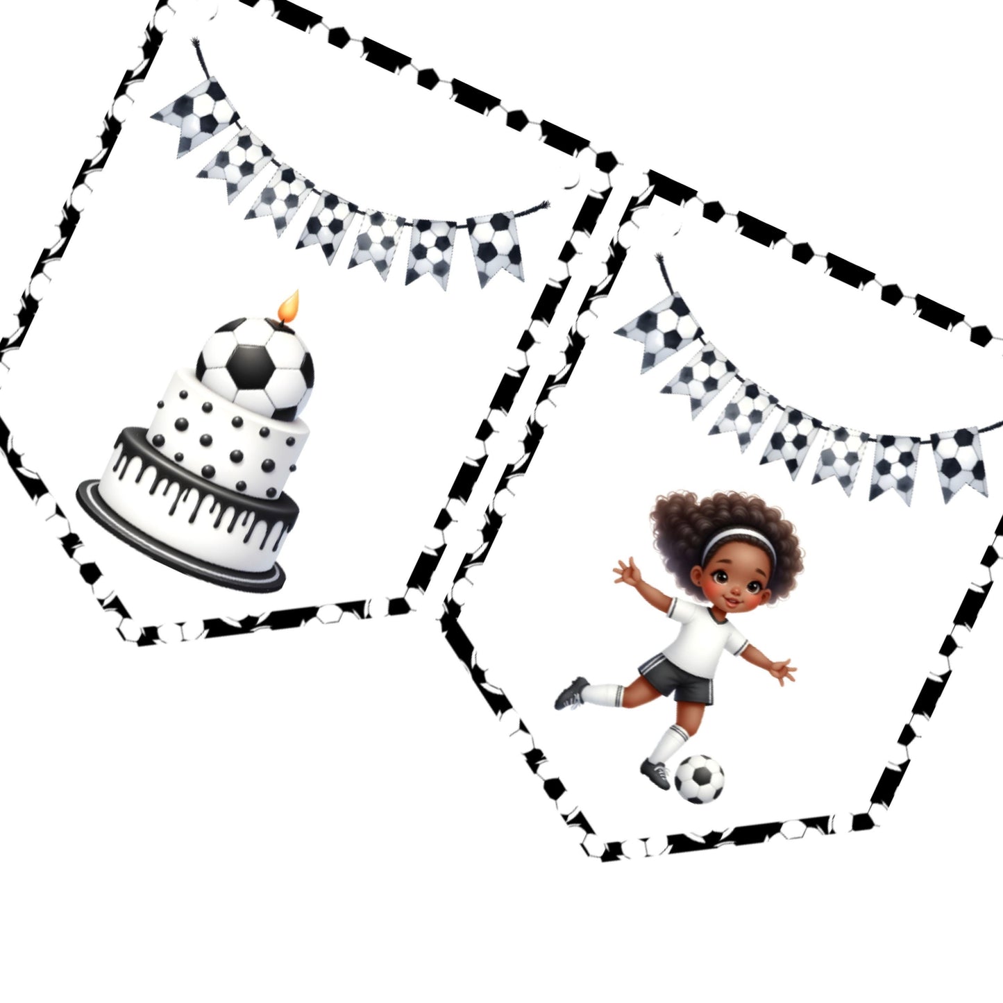 Football Themed Personalised Birthday Garland – Name & Player Party Bunting