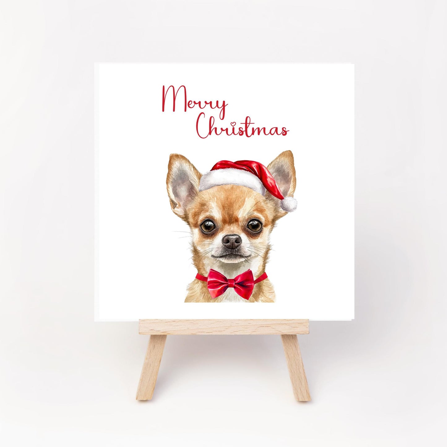 Dog Christmas Card – 51 Breeds, Blank Inside, 6" Square Greeting