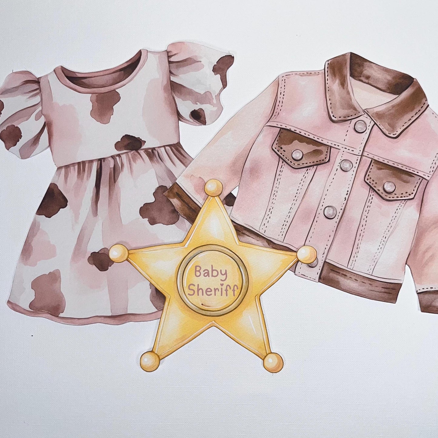 Western Baby Bunting in Blue or Pink – Cowboy/Cowgirl Baby Shower Decor