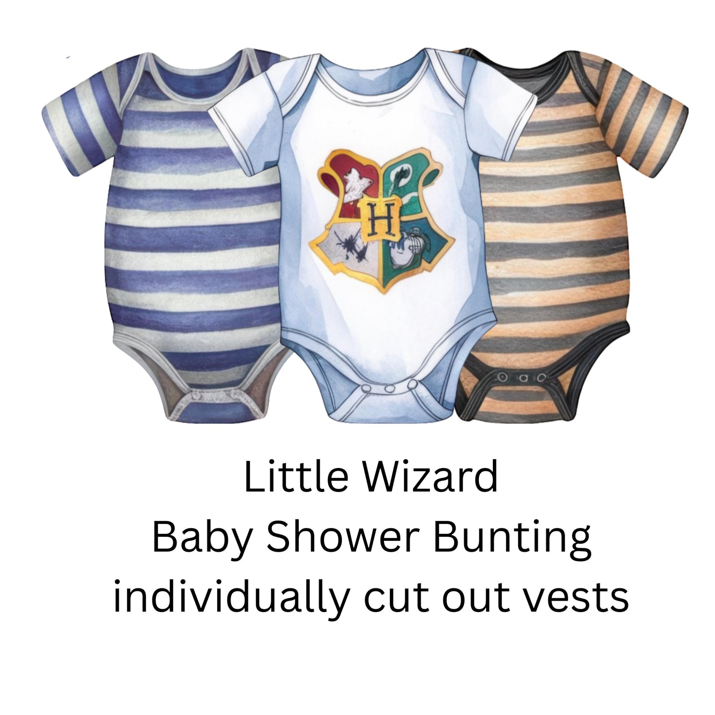 Baby Wizard Baby Shower Bunting – Magical Baby Clothes Garland