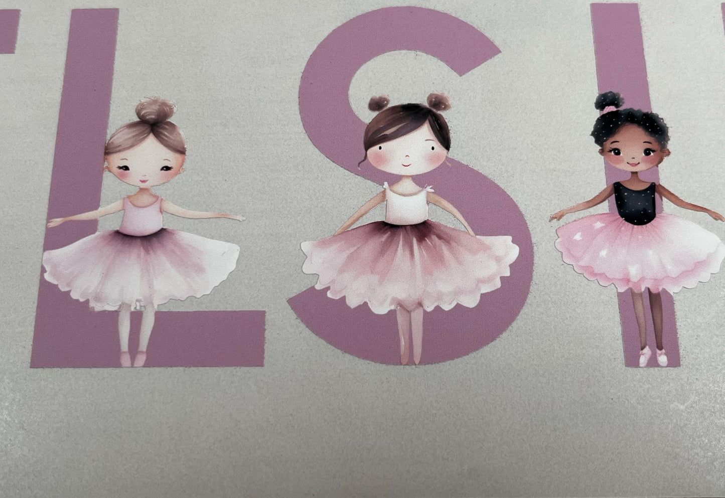 Personalised Ballerina Name Wall Sticker – Ballet Nursery Vinyl Decal for Girls Bedroom