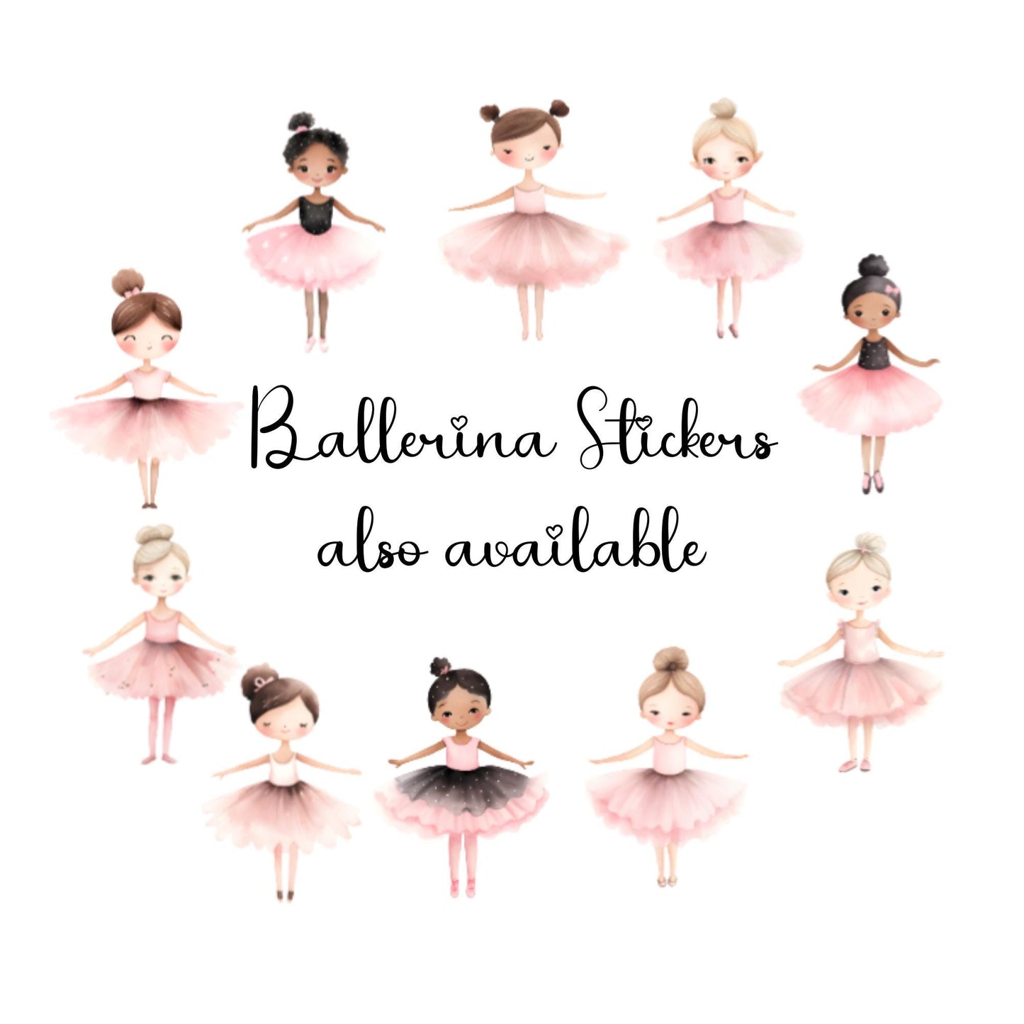 Personalised Ballerina Name Wall Sticker – Ballet Nursery Vinyl Decal for Girls Bedroom