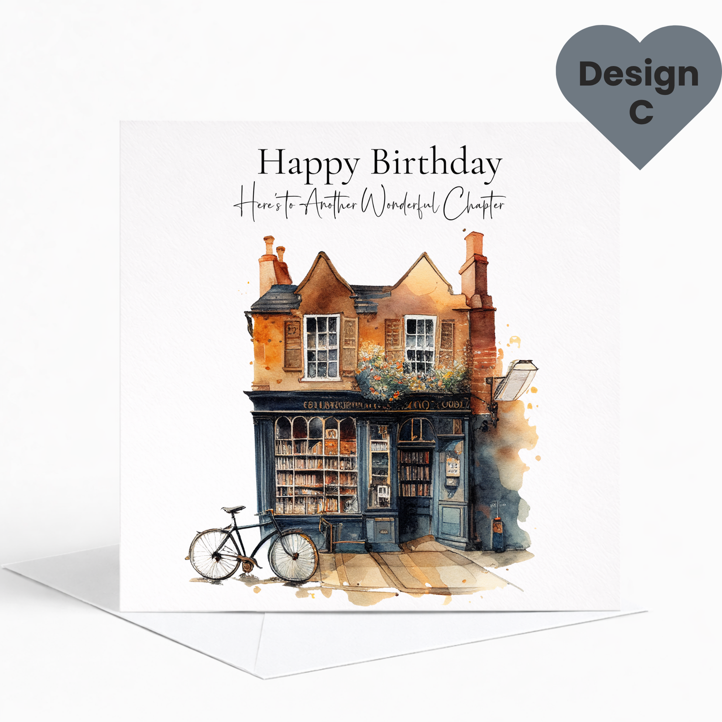 Book Lover Greeting Card, Literary Bookshop Card, Birthday, Get Well & Retirement Card