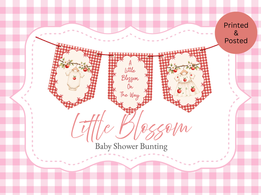 Apple Blossom Baby Shower Bunting – A Little Blossom On The Way