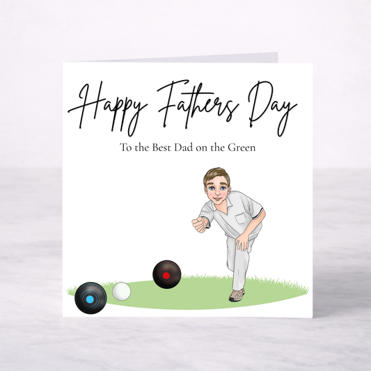 Crown Green Bowling Father’s Day Card for Dad or Grandad – Character Choice
