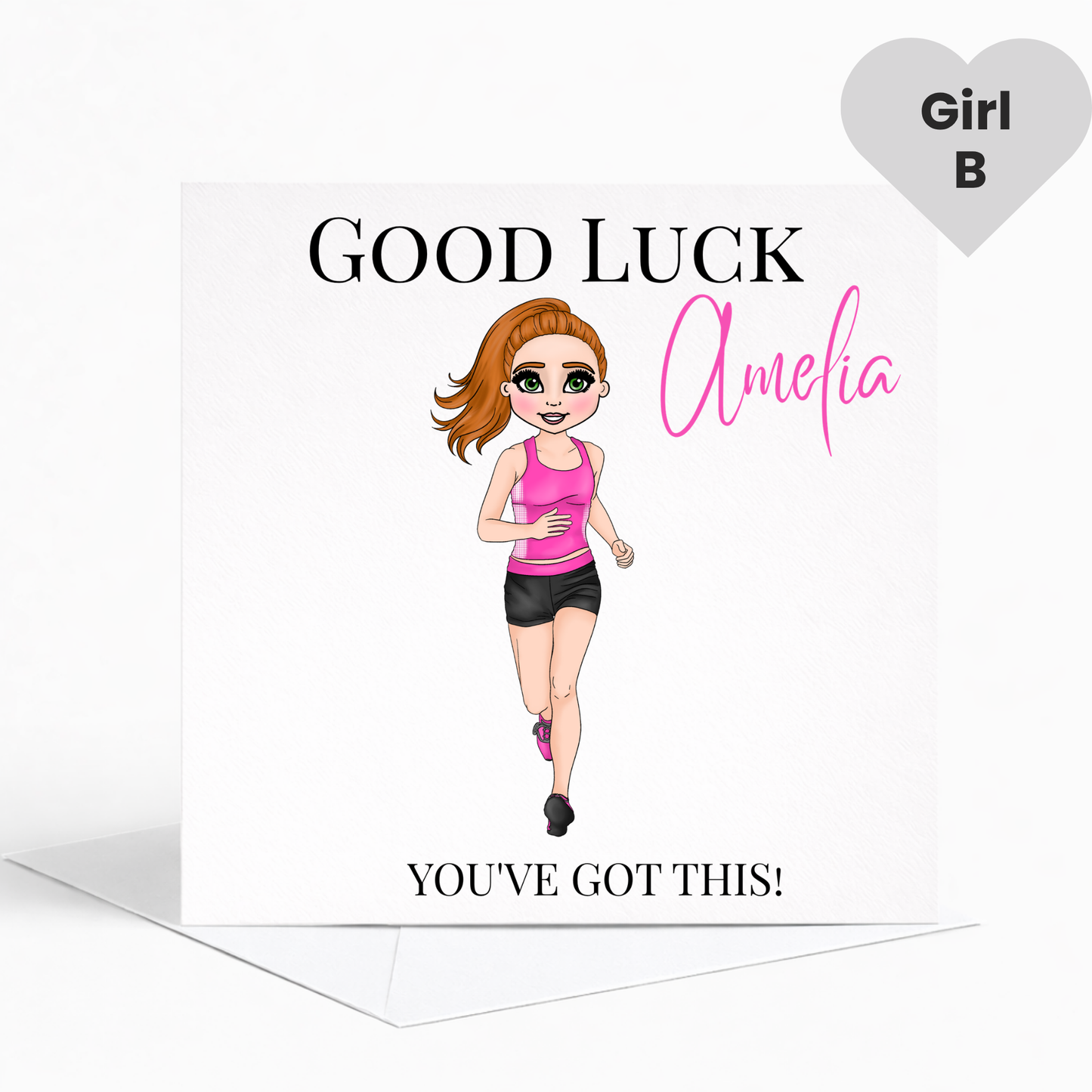 Personalised Good Luck Running Card, Sports Day, Race & Athletics Card