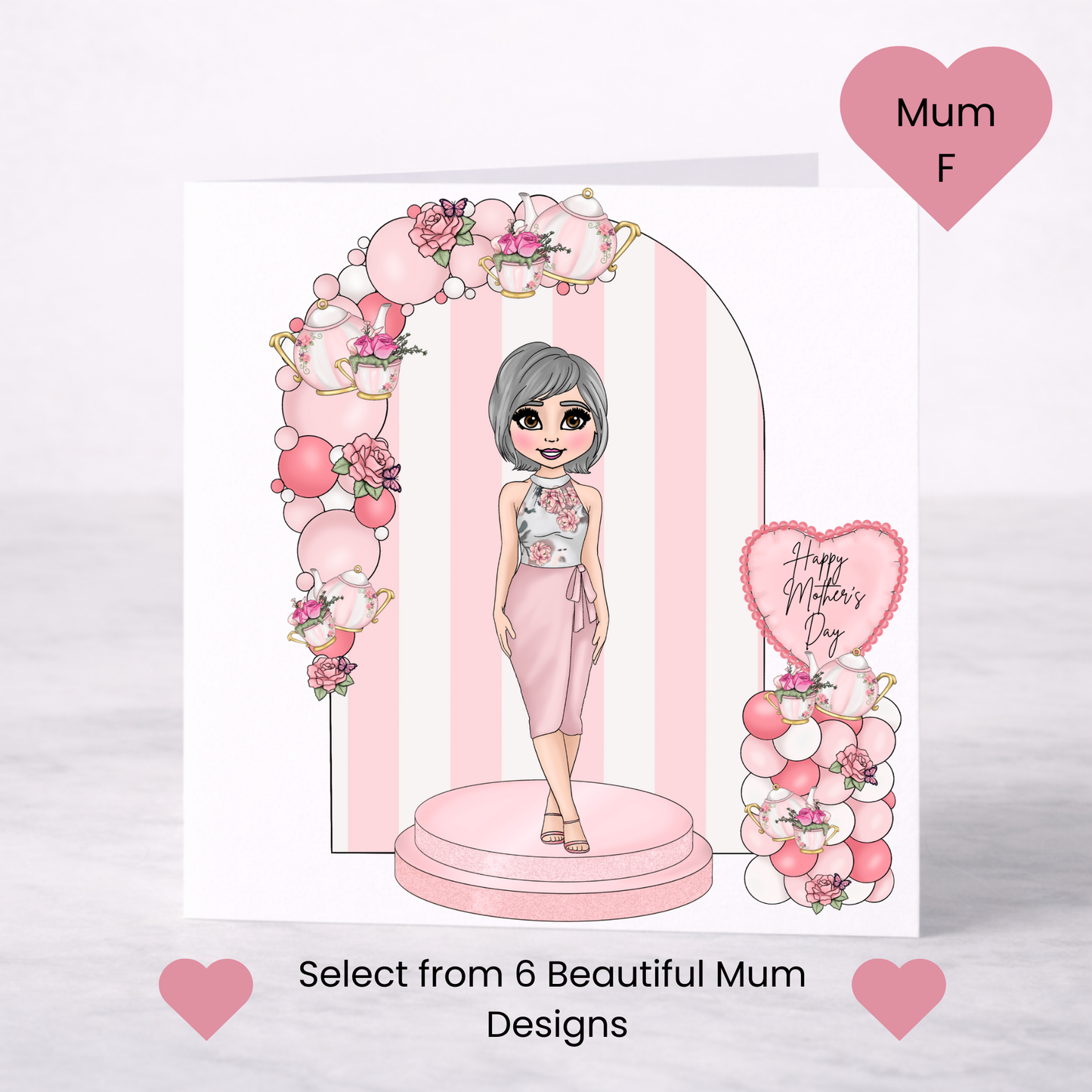Elegant Floral Mother’s Day Card – Choice of 6 Mum Designs