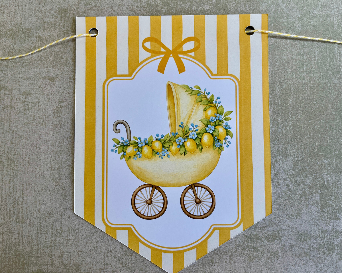Lemon Baby Shower Bunting
