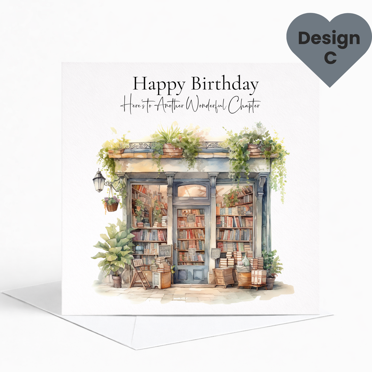 Book Lover Greeting Card, Bookshop Card, Birthday, Get Well & Retirement Card