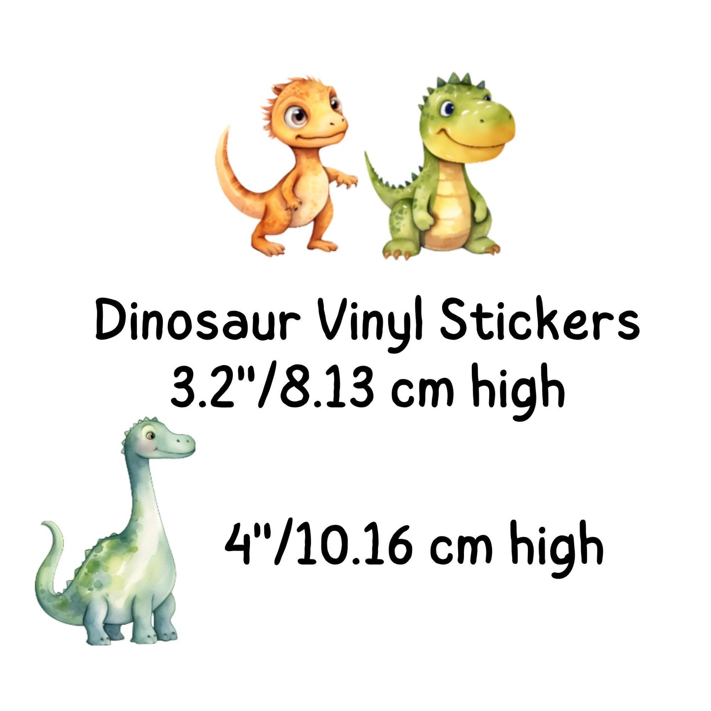Dinosaur Vinyl Wall Stickers Set – Nursery & Bedroom Décor – Matt or Glossy Finish