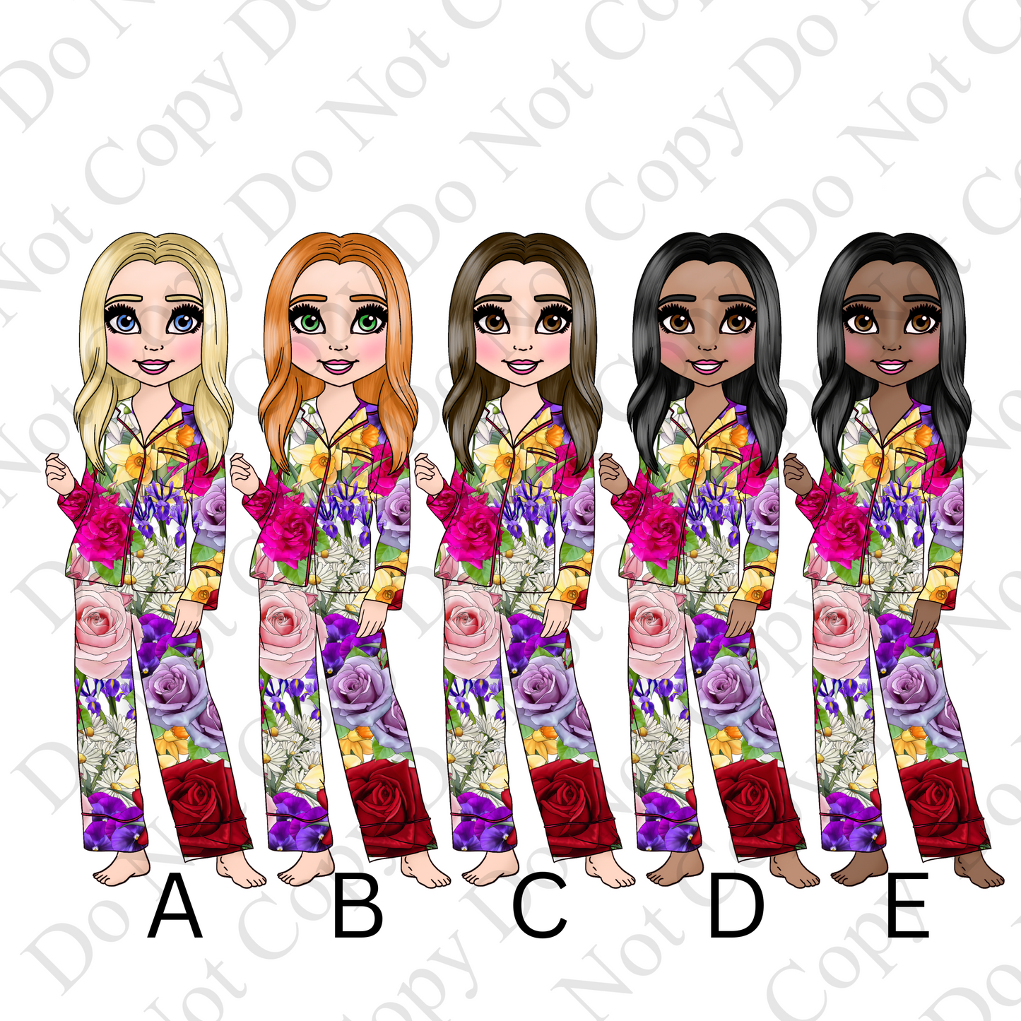 Personalised Floral Makeup Birthday Card – Pyjama Design