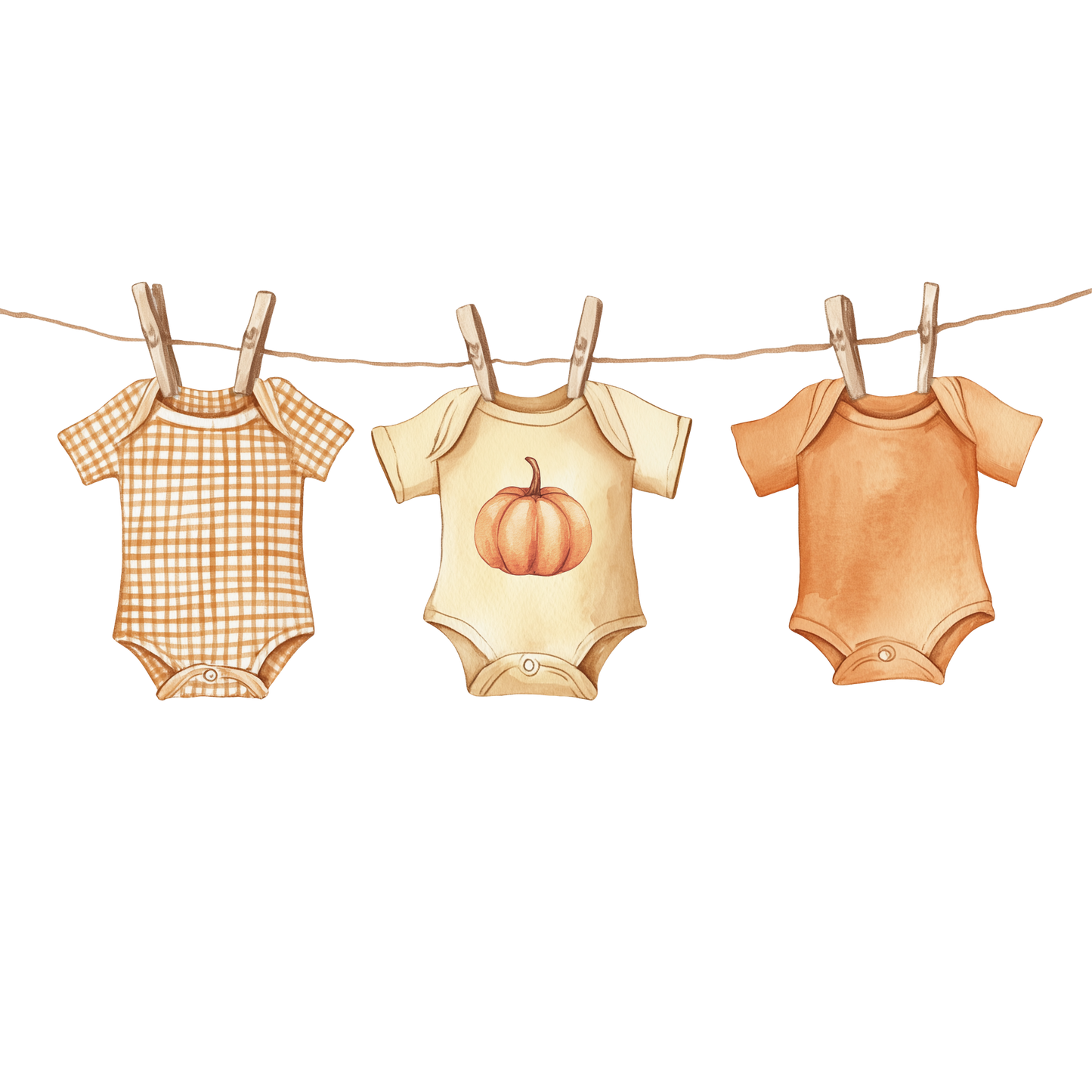 A Little Pumpkin Is On the Way Baby Shower Bunting – Autumn Baby Clothes Garland Decoration