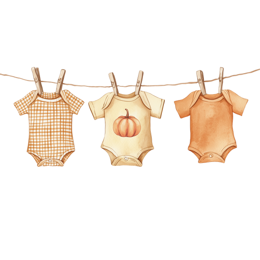A Little Pumpkin Is On the Way Baby Shower Bunting – Autumn Baby Clothes Garland Decoration