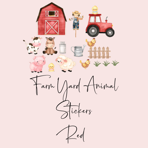 Farmyard Animal Wall Stickers – Tractor Nursery Decor, Farm Vinyl Decals, Kids Room Wall Stickers